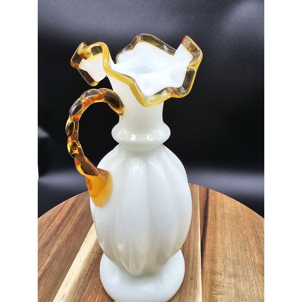 Fenton Gold Crest 9" Mellon Jug Pitcher 1943-1945